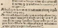 Page from Papias' Elementarium listing words beginning with